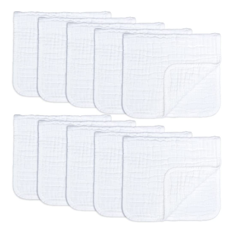 [IACEY151] Baby Soft Muslin 2 ply Cloths - Pack of 10
