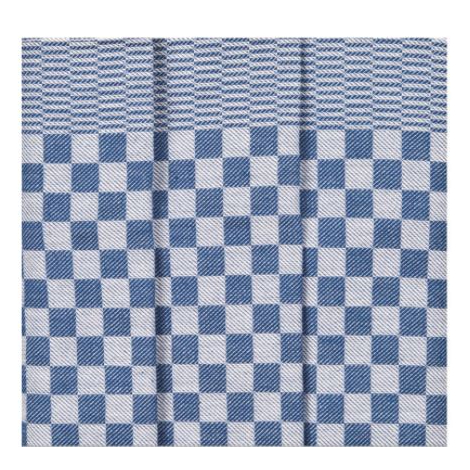 [PTTEY02B] Check Tea Towel 45 x 65cm - Pack of 3 (Blue)