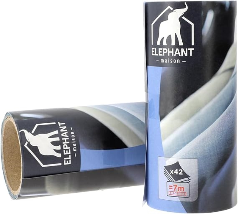 [LBREY040] Elephant - Refills for Adhesive Lint Roller - 42 Sheets - Pack of 2