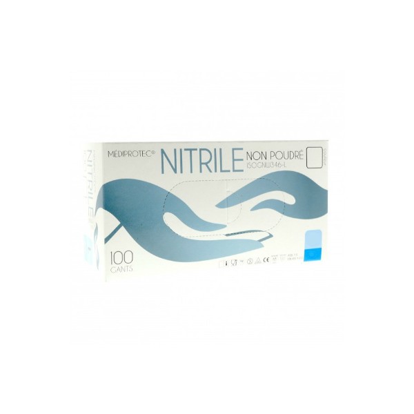 [IGLEY070] Non-latex Nitrile Gloves - White - Box of 100 (S)